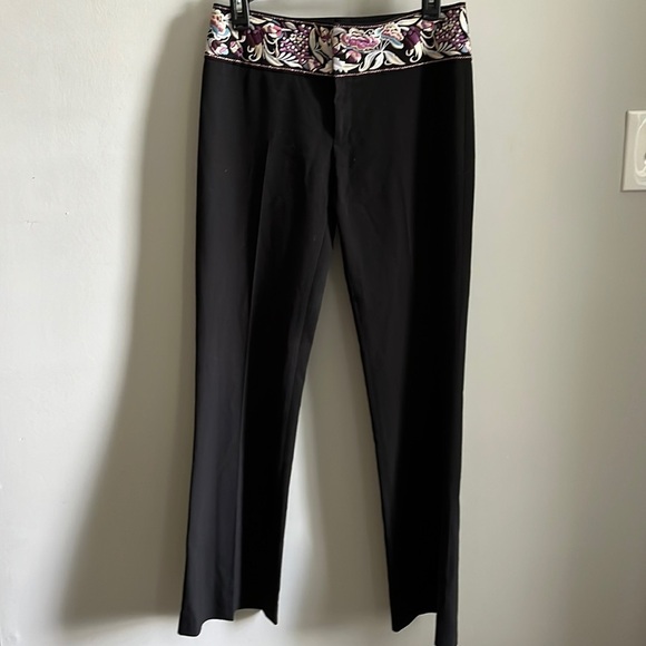 Marciano Pants Embroidered Waistband Black Size 2 - Picture 1 of 9